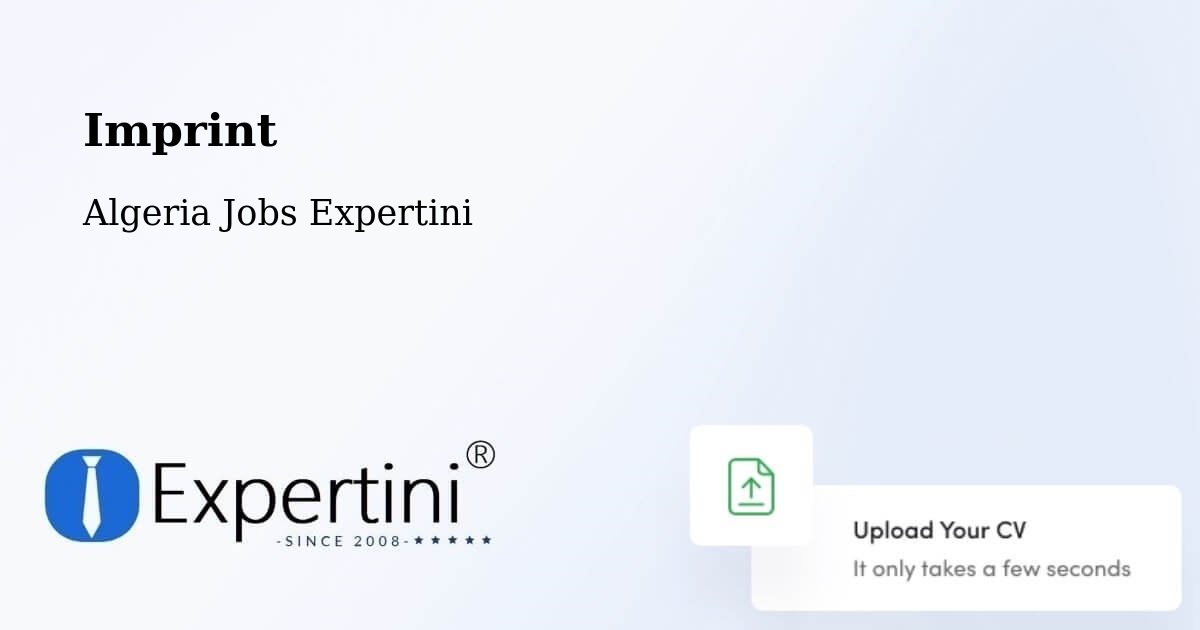 Imprint – Zemoura - Algeria Jobs Expertini